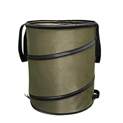 Image of coil.c Garden Waste Bags, Pop Up Trash Can, Foldable Heavy Duty Refuse Rubbish Bags With Handles, Portable Waterproof Garbage Leaf Container For Lawn