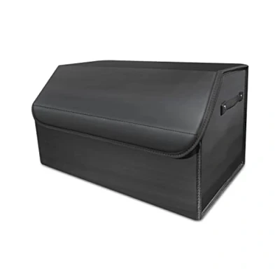 Image of Ergocar Car Trunk Organizer, Boot Organiser Collapsible with Lid, Multi Compartment Organizer Box Securing Straps and Handles, Non Slip Bottom, Essential Accessories