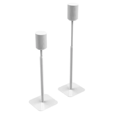Image of Flexson Essentials Adjustable height Floor Stand for Sonos ERA 100, Twin pack in White