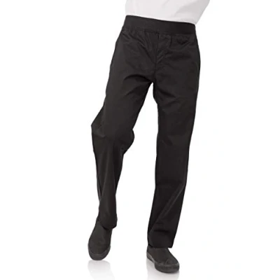 Image of Chef Works Men&#039;s PBN01BLKXL Chefs Pants Black X Large
