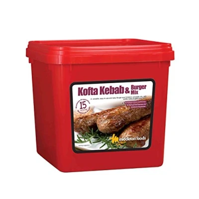 Image of Middletons Kofta Kebab and Burger Mix 2.5kg Resealable Red Tub