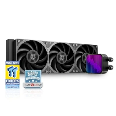 Image of ID COOLING DX360 MAX Liquid CPU Cooler 360mm ARGB AIO Cooler, 38mm Thick Radiator, 3x120mm High efficient Fans Zero RPM Support, Intel LGA1851/1700/1200/115X &amp; AMD AM5/AM4, TDP 350W