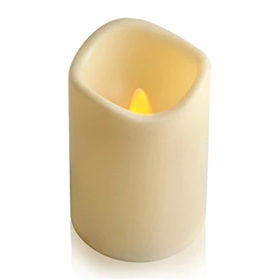 Image of Flameless LED Candles, Eleoption Outdoor Candle with 6 Hour Timer Built in Daily Auto ON OFF, Electirc Flickering Battery Pillar Candles