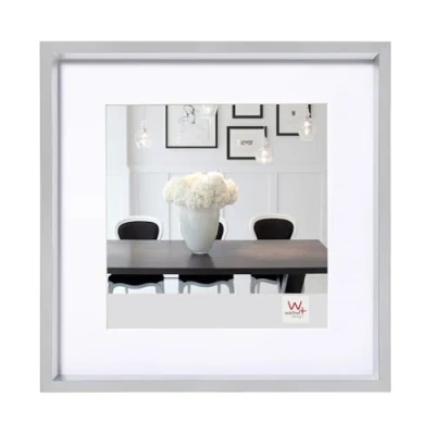 Image of walther Design Picture Frame Silver 20 x cm with PassepArtout, Steel Style Plastic ES220S