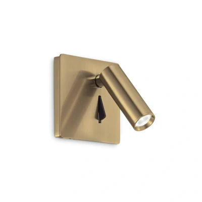 Image of Lite Integrated LED Indoor Reading Wall Lamp 1 Light Brass 3000K