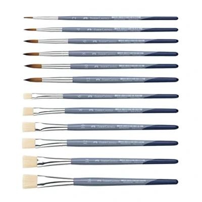 Image of Faber Castell Creative Studio Brush Assorted Colours, rund &amp; flach