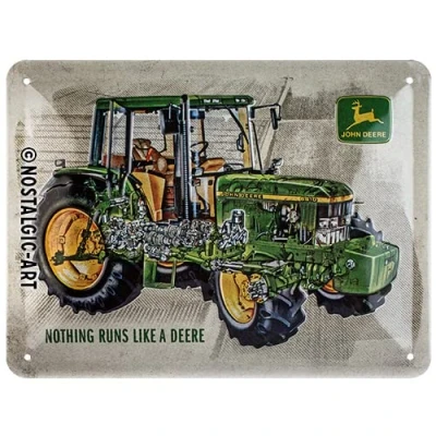 Image of Nostalgic Art Retro Tin Sign 15x20cm John Deere Model 6410 Cutaway Gift Idea for Tractor Fans Metal Vintage Design