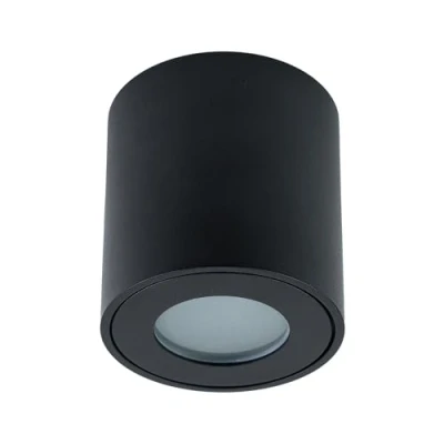 Image of EDO KLARS Black Surface Mounted lamp IP44 Waterproof Bathroom Ceiling with GU10 Socket Round Light Fixture EDO777339