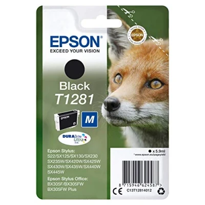 Image of Epson T1281 Black Fox Genuine, DURABrite Ultra Ink Cartridge