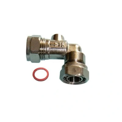 Image of Angled Service Valve Chrome 15mmx1/2&quot;
