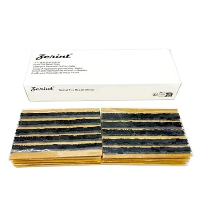 Image of ZERINT TS 160D60 Tyre Rubber Plug Strings (6 x 100 mm black 60 strips), 6 Emergency Tubeless Repair Plugs for Flat Puncture