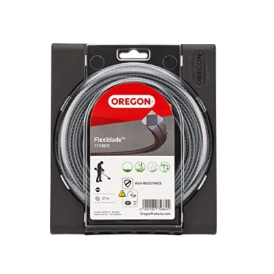 Image of Oregon Flexiblade Serrated Heavy Duty Trimmer Line, for Brambles and Undergrowth, Nylon Lines Strimmer Work 3 mm x 37 m Length (111082E), Black