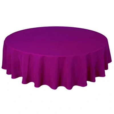 Image of Home Direct Quality Round Fabric Tablecloth 180cm 70&quot; (Round 140cm, Violet)