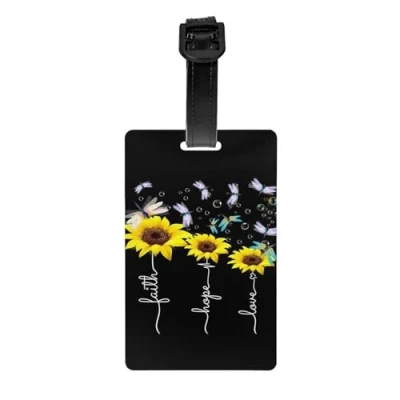 Image of Sunflower Luggage Tags Eye Catching Bag for Easy Identification,to Provide Convenience and Style During Your Travels.
