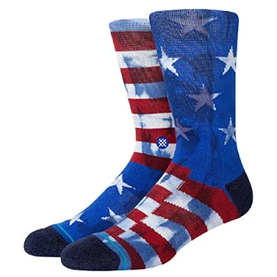 Image of Stance Banner Classic Crew Sock (Navy, Medium)