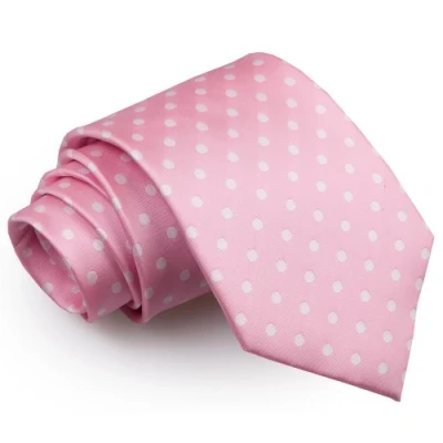 Image of DQT Men Pink Solid Plain Stripe Floral Paisley Polka Dot Neck Tie Classic