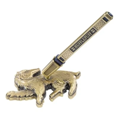 Image of Noble Collections HP Hufflepuff House Pen and Desk Stand (2), Multicolour, NOB064