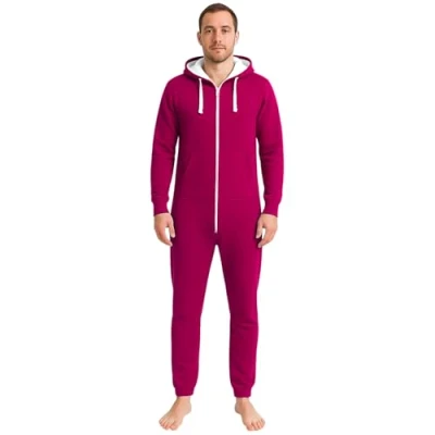 Image of Urban Road Unisex Plain Onesie Men &amp; Women All in one Lounge wear Cerise