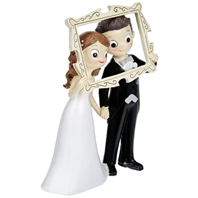 Image of Mopec Pop&amp;Fun Figure for Cake, Resin, White, 9.5 x 18.7 25.5 cm