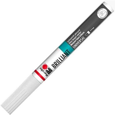 Image of Marabu Brilliant Painter Pen (2 4mm Tip) 070 White