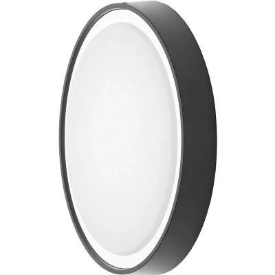 Image of LITECRAFT Newton Wall Light Outdoor LED Round IP65 Garden Fitting Black (27 cm)