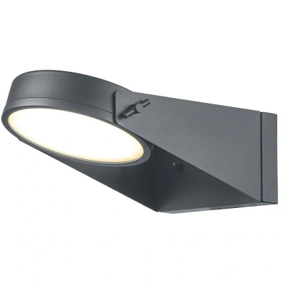 Image of Zola Outdoor Down Wall Lamp, Grey IP44