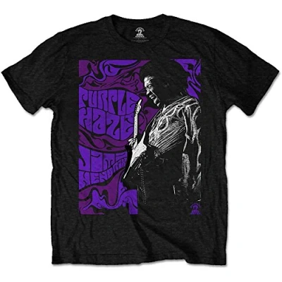 Image of Official Jimi Hendrix Purple Haze Mens Black T Shirt (XX Large)