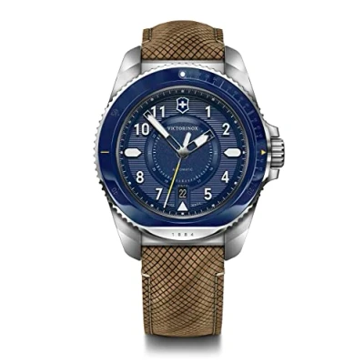 Image of Victorinox Men’s Watch Journey 1884 Ø 43 mm, Swiss Made, Automatic, Water Resistant up to 200 m, Sapphire Glass, Wood Strap, Brown