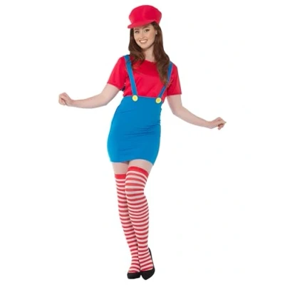 Image of Karnival 81004 GIRL PLUMBERS (RED) Costume, Extra Small