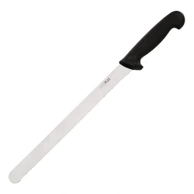 Image of Hygiplas Slicer Serrated Black 12&quot;