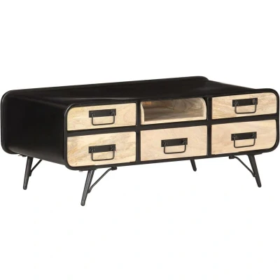 Image of vidaXL Coffee Table 100x50x40 cm Solid Mango Wood