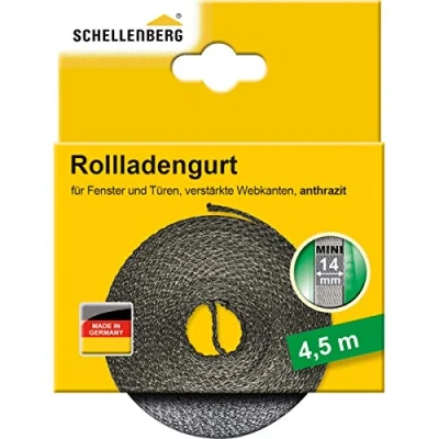 Image of Schellenberg 44510 Roller Shutter Belt 14 mm x 4.5 m Mini System Anthracite