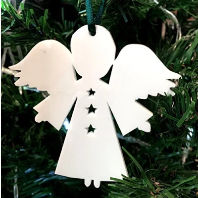 Image of White Angel Christmas Tree Decoration Pack of Ten