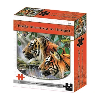 Image of Howard Robinson K22503 Kidicraft Early Morning in Bengal Tiger Traditional Jigsaw Puzzle, Multicolour