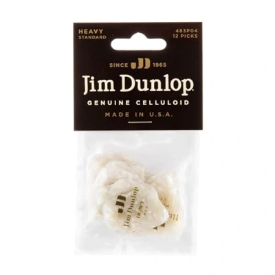 Image of Jim Dunlop 483P04HV Guitar Pick Player Pack White Pearl
