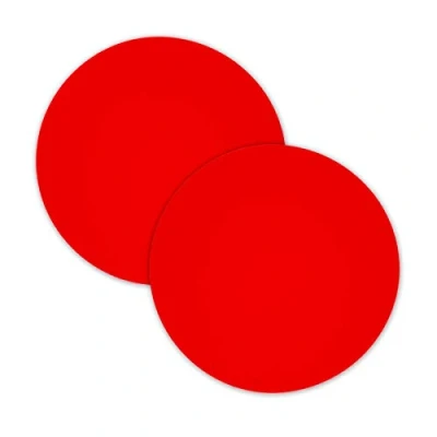 Image of ddLUCK 2 Pack Multi Purpose Silicone Microwave Mat, 30cm/12inch Non Stick Baking Mats Oven Mat for Bottom of Oven, Heat Resistant Trivet (Red)