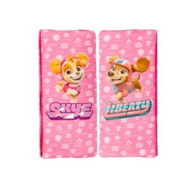 Image of Paw Patrol Set of 2 Mini Pillows for Girls with Skye and Liberty Characters. Ideal Child Seat Belts. Extra Comfortable Washable.