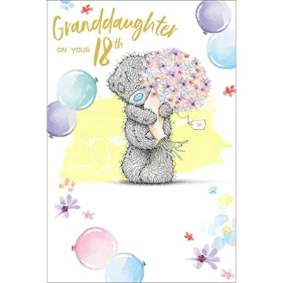 Image of Me to You Tatty Teddy Granddaughter 18th Birthday Greetings Card