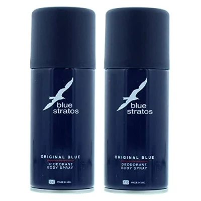 Image of (TWO PACKS) Blue Stratos Original Deodorant Body Spray 150ml