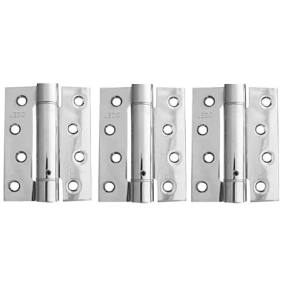 Image of DIRECT Door HANDLES® 4&quot; Fire Rated Spring Hinges Self Closing Adjustable Hinge Single Action (3no. Per Pack) in Polished Chrome Finish