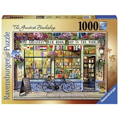 Image of Ravensburger The Greatest Bookshop 1000 Piece Jigsaw Puzzle for Adults and Kids Age 12 Up
