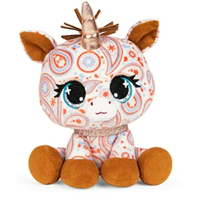 Image of GUND Official, P.Lushes Cute Designer Fashion Collectable Pets Sally Mustang Unicorn Premium Stylish Stuffed Animal Soft Plush, Paisley, 15.2cm Toy For Girls and Boys Aged 3 Years Up
