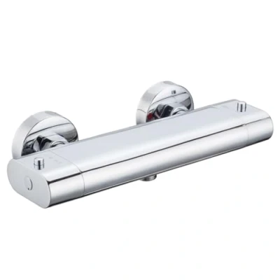 Image of EISL Carneo 1230090 Thermostatic Shower Mixer Tap with Regulation Safety Lock at 38 C Chrome
