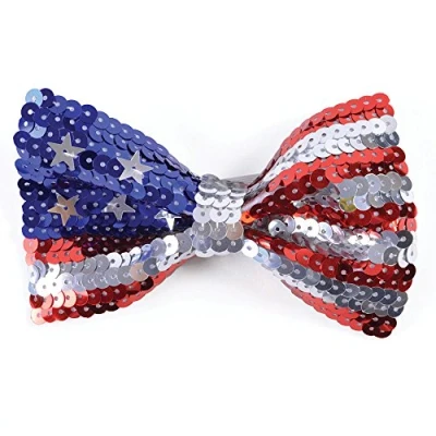 Image of Bristol Novelty BA521 USA Sequin Bow Tie 1pc, mens, Multicolor, One Size
