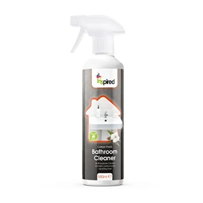 Image of Inspired Bathroom Cleaner Daily Spray Multi Purpose For Most Surfaces Remove Dirt, Limescale and Soap Scum Fresh Cotton Scent 500ml