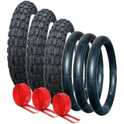 Image of Phil &amp; TEDS Puncture Protected TYRE and Tube Set Off Road Tread Pattern