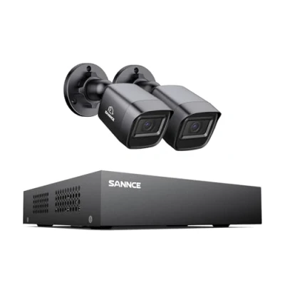 Image of SANNCE 8 Channel 1080P CCTV Security Camera System, 2x Outdoor Bullet Cameras, DVR No HDD Video Recorder for Analog TVI Home Surveillance Email &amp; Push Notification