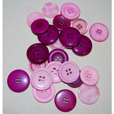 Image of celloexpress Pack of 50g Large Pink &amp; Plum MIX Mixed Sizes and Colours Various Buttons for Sewing Crafting