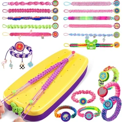 Image of Ophy Friendship Bracelet Making Kit, Toys for Girls Ages 7 8 9 10 11 12 Year Old DIY Arts and Craft Kit Birthday Gift Kits Kids with 40 Pre Cut Threads