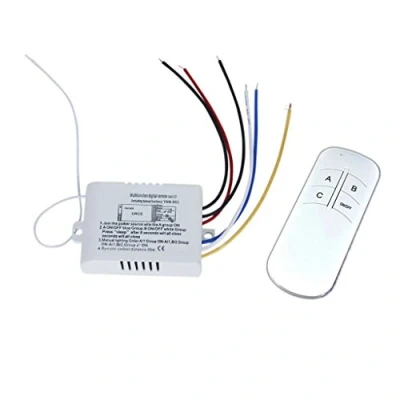 Image of NAMVO Wall Switch and Remote Control 3 Way ON/Off Light Digital Wireless 200V 245V Radio